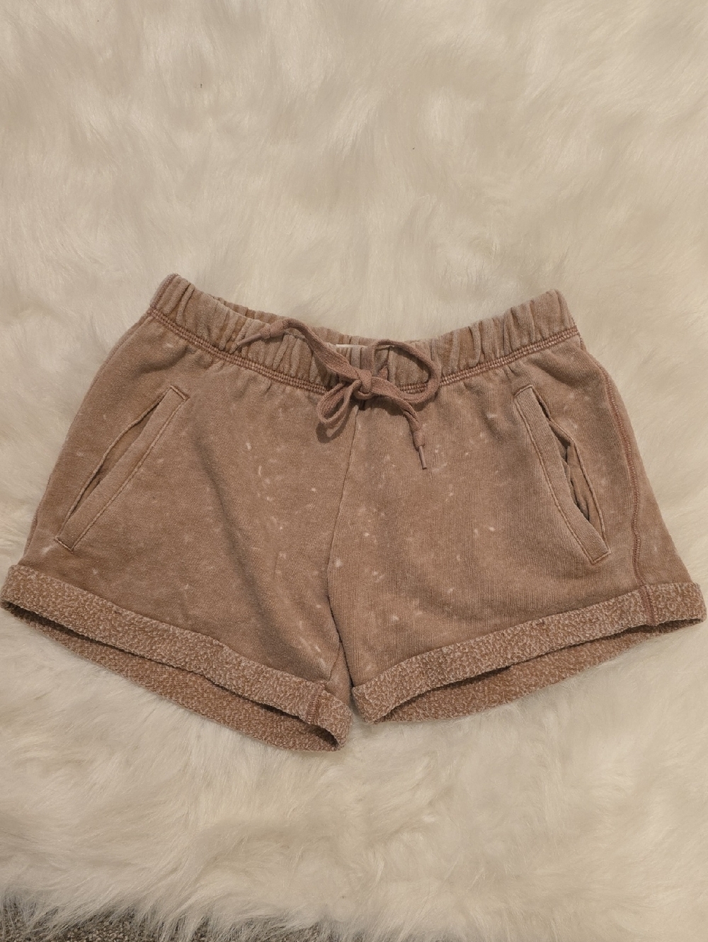 PINK Victoria's Secret Taupe Terry Lounge Shorts